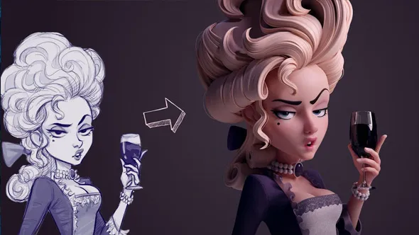 Zbrush人物角色基础网格雕刻原理视频教程 附源文件 Creating Disney Characters with Danny Mac