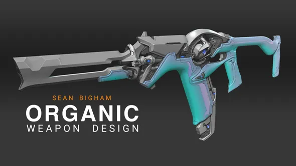 Zbrush与Blender概念艺术武器建模设计视频教程 Sean Bigham Organic Weapon Design