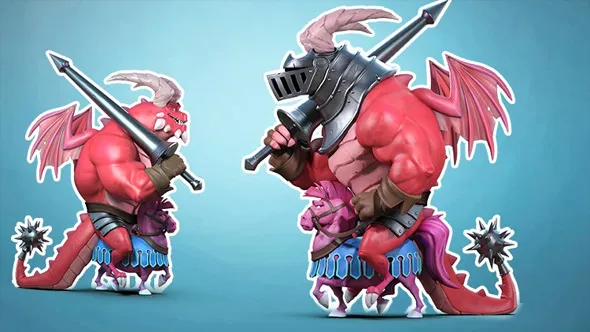 Zbrush卡通龙骑士角色完整制作工作流程视频教程 Making a Cartoon Character in Zbrush course