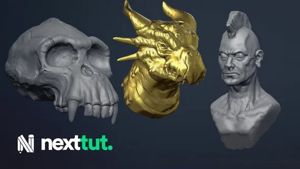 Zbrush core mini数字雕刻核心技术训练视频教程 中文字幕 Zbrush Core Mini Tutorial: Learn Sculpting From Scratch
