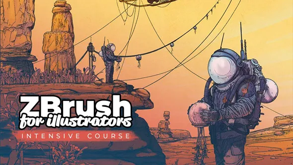 Zbrush概念艺术插画大师级制作视频教程 ZBrush for illustrators intensive course