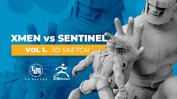 漫威X战警大战哨兵3D打印雕刻建模视频教程第一季 The X-Men Vs Sentinel Vol 1: Model 3D printing