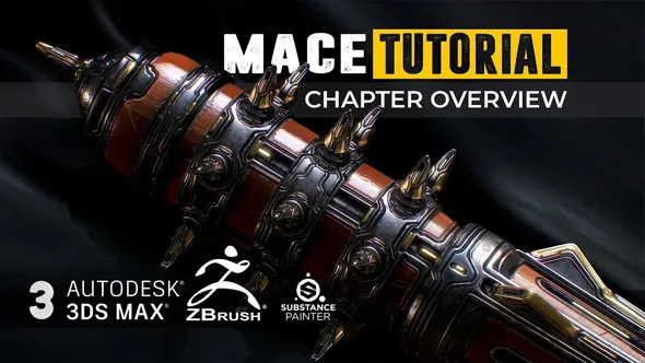 ZBrush超精致剑与锤雕刻制作实例训练视频教程 Mace + Sword - Ultimate Bundle Edition - Become a Zbrush master