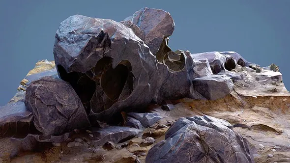 ZBrush地形岩石模型与纹理完整制作流程视频教程 Rock Terrain Sculpting Tutorial Renders