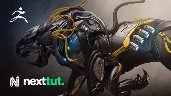 ZBrush机械怪兽生物硬表面雕刻实例训练视频教程 Hard Surface Creature Creation in Zbrush | Intermediate User