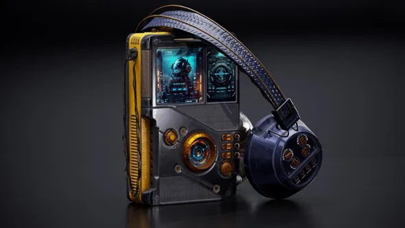 Zbrush 3A级游戏道具无线耳机完整雕刻制作视频教程 AAA Game Props Making For Beginners – Radio and Headphone by Nexttut