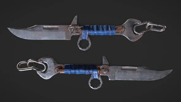 Zbrush与Maya逼真匕首游戏资产完整制作流程视频教程 Post Apocalyptic Knife – Games Artist