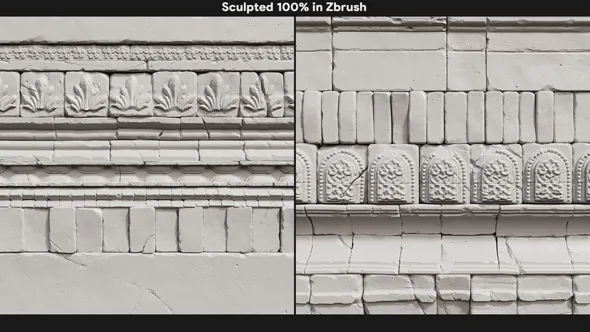 Zbrush瓷砖砖墙材质雕刻大师级视频教程 中文字幕 Sculpting Tileable Materials in ZBrush