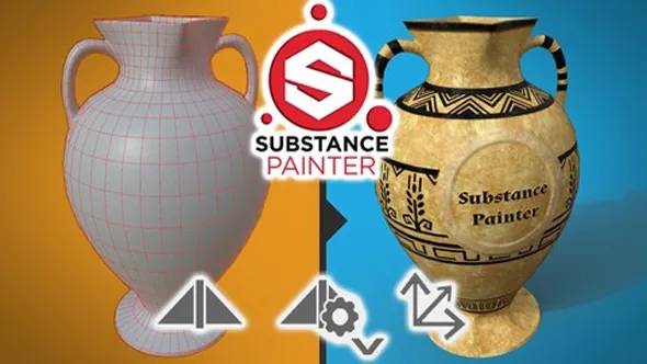Substance Painter PBR纹理镜像对称技术训练教程 Substance Painter – techniques de texturation de symétrie – Cours Udemy gratuits