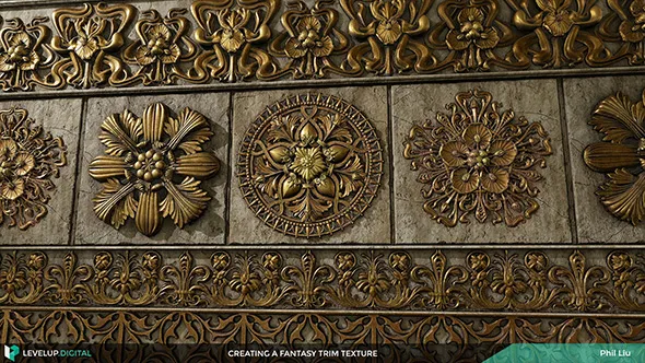 Substance Designer与Painter华丽装饰性花纹纹理实例制作教程 Creating a Fantasy Trim Texture | Phil Liu
