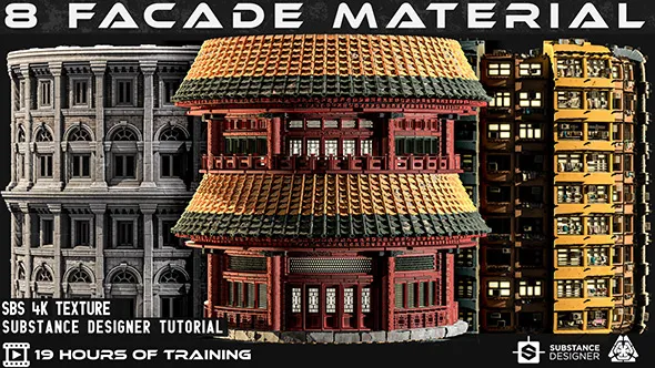 Substance Designer建筑外墙面PRB纹理大师级制作教程 Building Material + Tutorials
