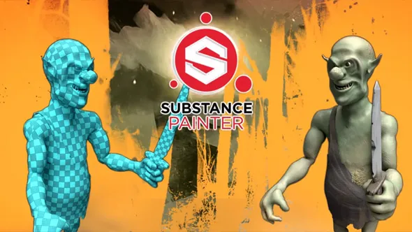 Substance Painter哥布林角色PBR纹理实例制作视频教程 Substance Painter – PBR texturing a goblin