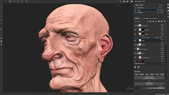 Substance Painter逼真人类皮肤纹理实例制作教程 Handpainting Skin Textures in Substance Painter