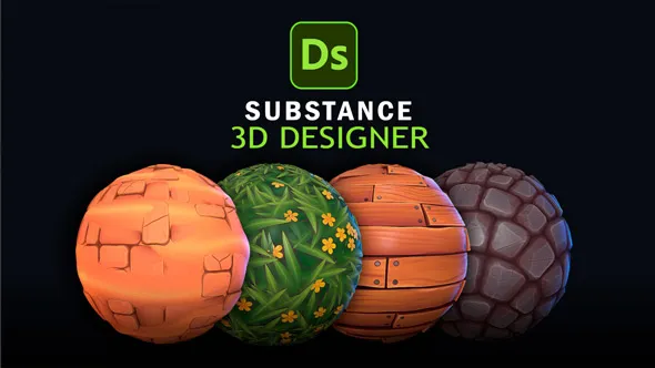 Substance Designer风格化材质纹理PBR制作流程教程 中文字幕 Stylized materials creation with Substance Designer