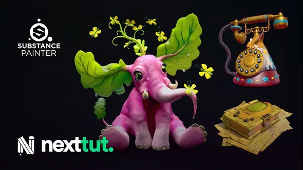 Substance Painter逼真纹理贴图制作基础核心技术教程 中文字幕 Substance Painter Texturing for Beginners