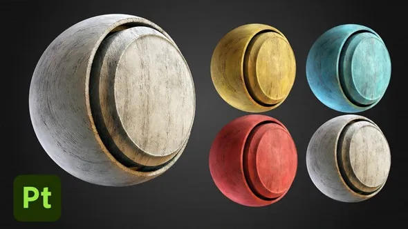 Substance Painter木头材质绘制实例训练教程 中文字幕 Creating a Painted Wood Material In Substance Painter