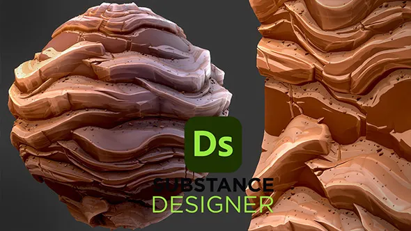 Substance Designer风格化沙漠岩石材质制作教程 Stylized Desert Rock – Substance 3D Designer