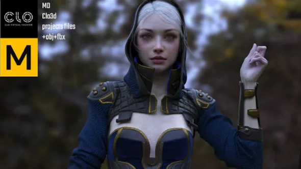 Marvelous Designer与Clo3d科幻女性服装建模技术视频教程 Marvelous Designer Clo3d project+STREAM RECORDING 5xSPEED Female fantasy outfit NO2 by Evgenia Petrova