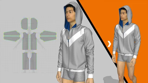 Marvelous Designer连帽衫拉链缝线设计视频教程 中文字幕 Fashion Design: Stitches and Zippers in Marvelous Designer