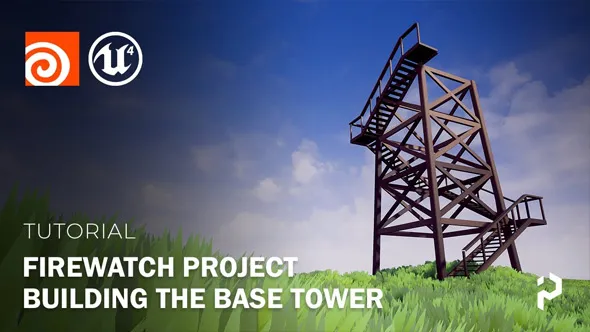 Houdini程序化建模楼梯木塔实例训练视频教程 Houdini 18.5 - Firewatch Project - Building the Base Tower