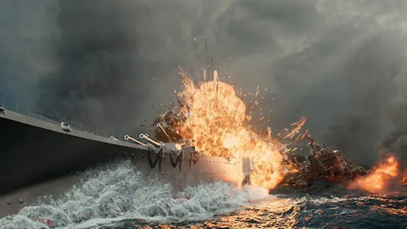 Houdini战舰爆炸特效制作工作流程视频教程 Houdini Ship destruction training