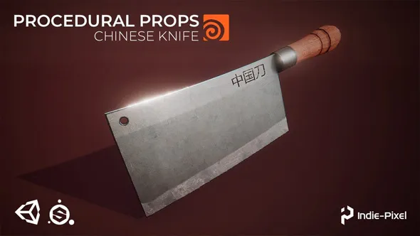 Houdini中国菜刀程序化建模实例制作视频教程 Houdini 18 - Procedural Prop Modeling - Chinese Knife