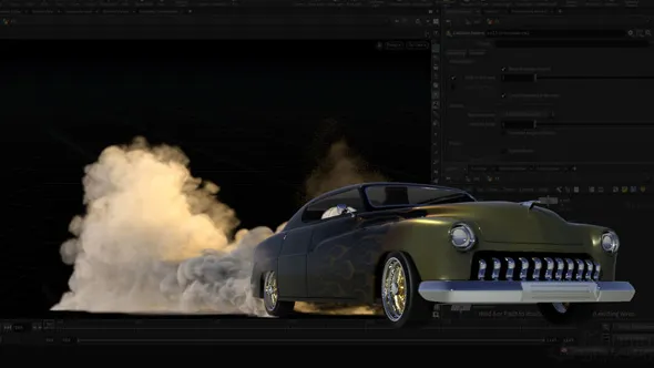 Houdini汽车轮胎烟雾视觉特效制作视频教程 Creating Tire Smoke FX in Houdini with Eric Mancha