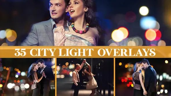 40张城市灯光散景光斑叠加合成背景素材 City Bokeh Light Overlays