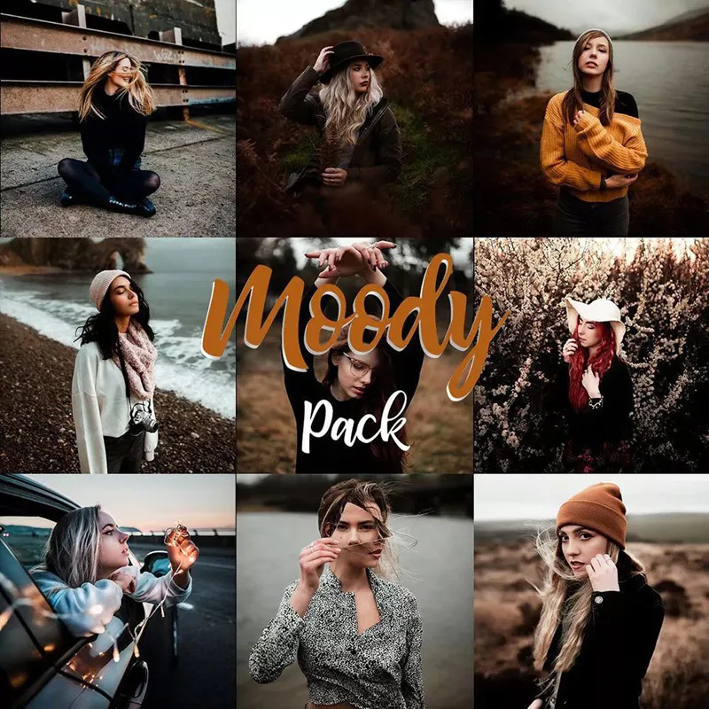 油管大神Whoisbenjamin旅拍喜怒无常情绪人像LR预设 Moody Lightroom Preset Pack