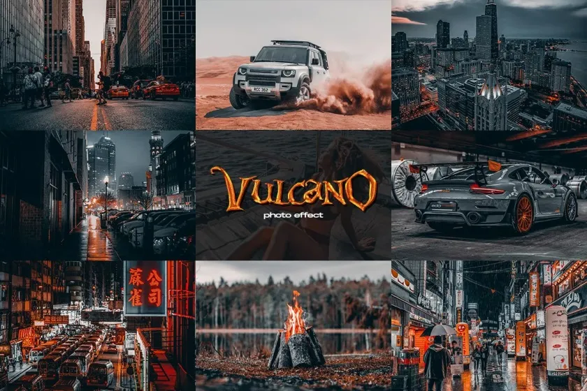 工业风未来科幻城市夜景街拍黑金胶片INS风LR预设 Supreme Tones vulcano presets