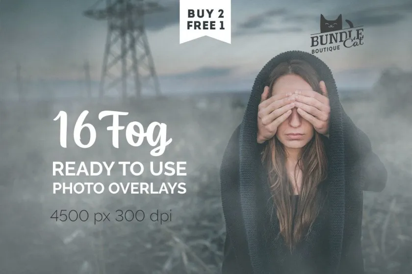 16组高清神秘的烟雾叠加合成前景素材 16 Fog Photo Overlays