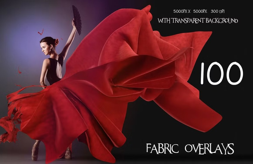 100组高清影楼婚纱拖尾裙摆飘带特效合成素材 100 Wedding Overlays