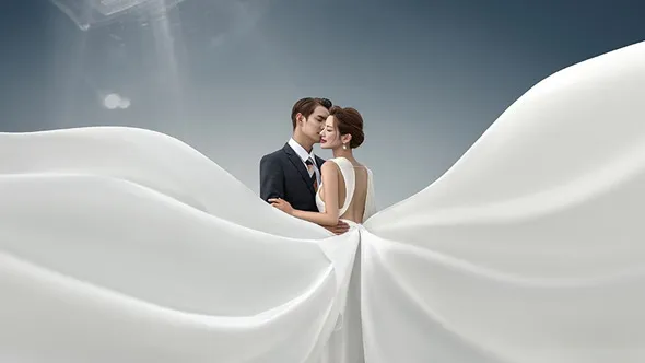 影楼夜光婚纱拖尾飘纱头纱裙摆PSD素材1-8季全套216P