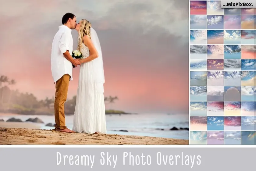 60组高清梦幻天空云彩叠加合成背景素材 60 Dreamy Sky Photo Overlays