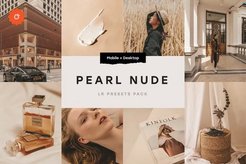 粉彩珍珠裸色调INS流行色LR预设 Pearl Nude – 5 Lightroom Presets