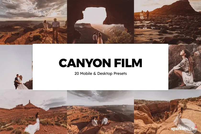 外景婚礼人像胶片LR预设APP滤镜及LUT预设 Canyon Film Lightroom Presets