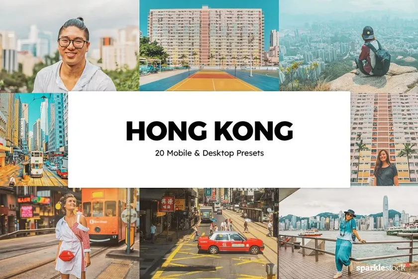 香港城市人文旅拍Lightroom预设APP滤镜与LUT预设 Hong Kong Lightroom Presets LUT
