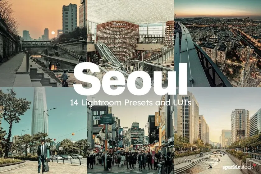 韩国首尔城市街拍清新胶片Lightroom预设及视频调色LUT预设 14 Seoul Lightroom Presets and LUTs