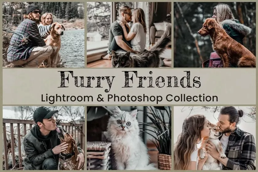 萌宠宠物摄影后期胶片风格Lightroom预设与APP滤镜 15 Furry Friends lightroom presets