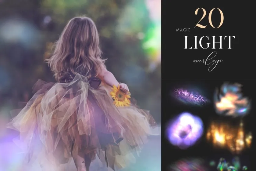 20张魔法光效七彩光照片后期创意合成叠加素材 20 Magic Light Overlays, Colorful Light Effects