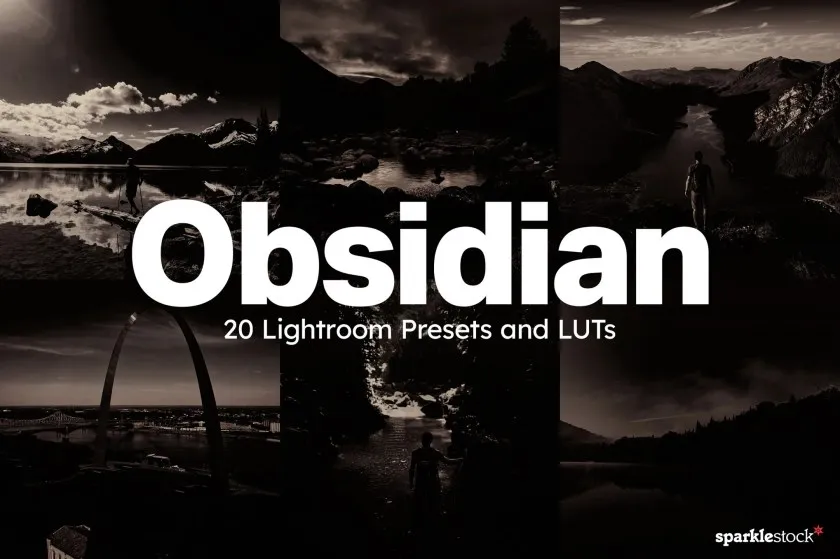 黑暗电影调色AI人工智能Lightroom预设及电影视频调色LUT预设 Obsidian Lightroom Presets and LUTs