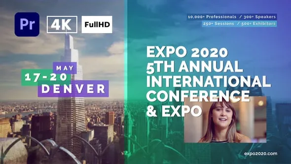 短片活动宣传幻灯片公司峰会培训研讨会视频PR模板 Short Event Promo Slideshow | Premiere Pro