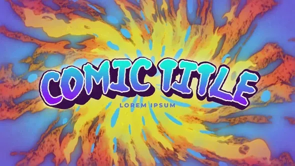 动漫标题开场白变形扭曲波浪轨迹复古迷幻效果卡通标题动画PR模板 Anime Title Opener