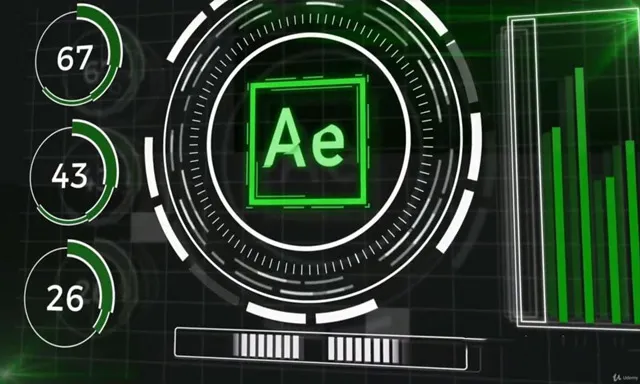 AE未来派科幻HUD特效动画制作视频教程 中文字幕