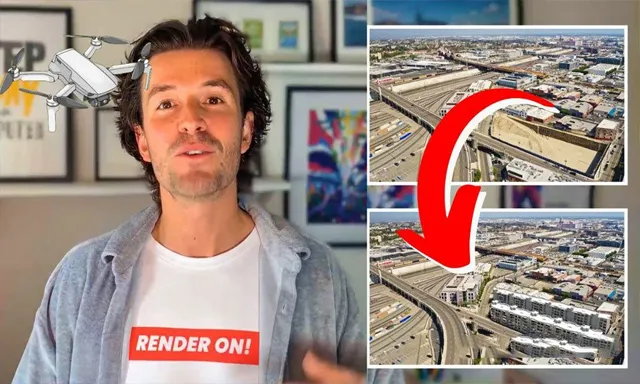 AE将3D模型融入真实无人机视频中视频教程 中英双语 3D Objects Into Live Video Footage 3ds Max + Adobe After Effects VFX