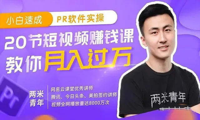 PR剪辑Premiere新手剪辑技巧训练20堂课玩转Pr中文教程