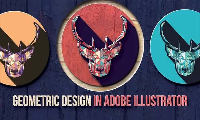 AI创建几何设计图案阴影效果工作流程视频教程 中文字幕