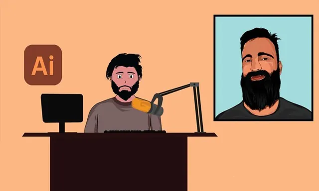 Adobe Illustator CC卡通人像矢量艺术绘画视频教程