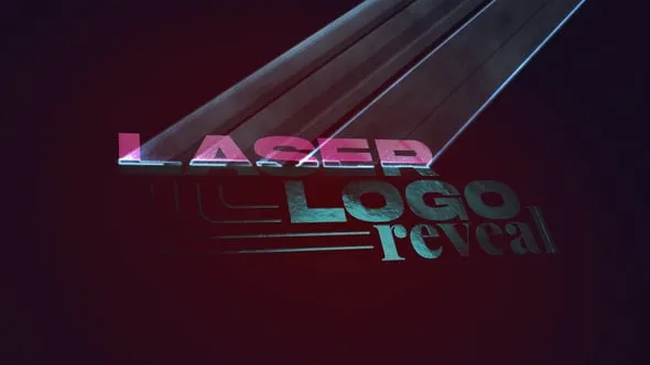 3D光束激光标志扫射旋转扫描芯片雕刻技术企业LOGO标志PR模板下载 Laser Logo reveal