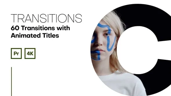 60个带有动画标题的转场PR模板下载 Transitions | 60 Transitions with Animated Titles for Premiere Pro